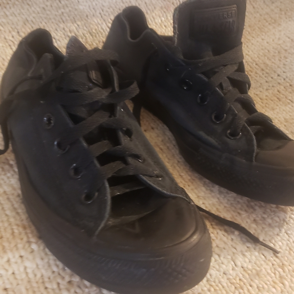 Converse Chuck Taylor All Star Low – Monochrome Triple Black Unisex Men7/Woman9 - Picture 5 of 11